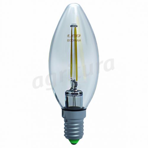 Ecoman LED candela filo clear 2W 3000