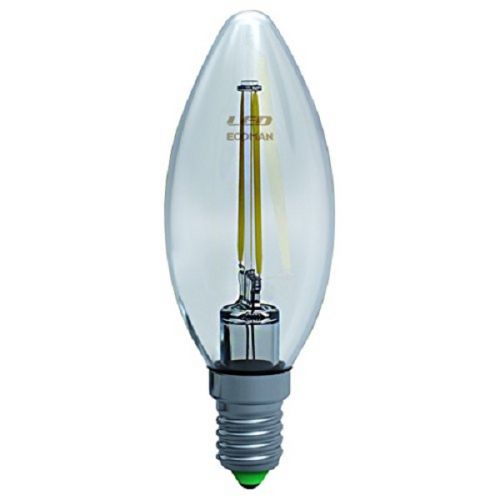 Ecoman 0028 Led Filamento Candela 4W E14 Luce Calda