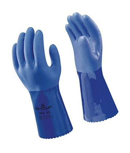 SHOWA 660 PVC Handschuhe Blau - single