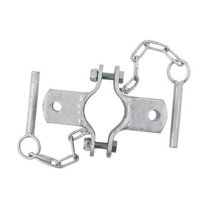  Clamp, diam. = 60 mm, 2 elementi di fissaggio, zincato.- 303466