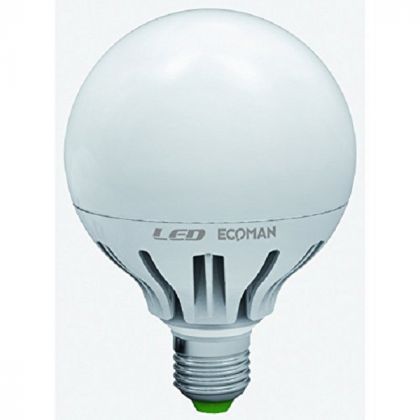 Ecoman 0025 Led Globo 15W E27 Luce Calda