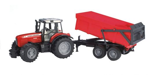 Massey Ferguson 7480 con rimorchio ribaltabile