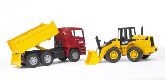 Bruder 02752 - Camion MAN con pala meccanica in scala 1:16