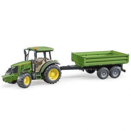 John Deere 5115 M mit Bordwandanhänger