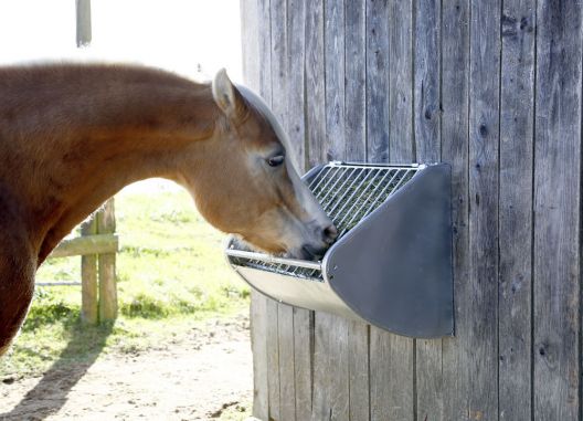 Heuraufe mit Futterspargitter