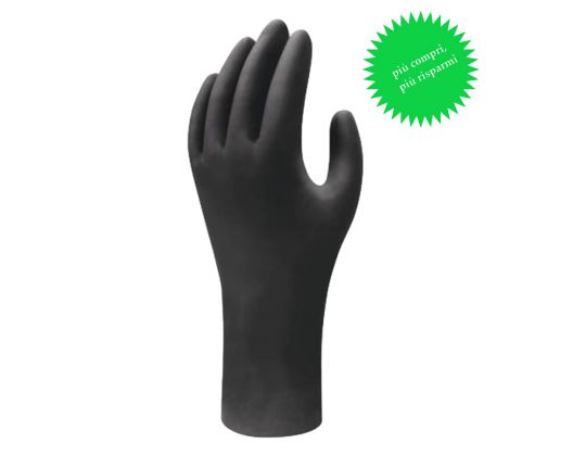 SHOWA 6112PF Guanto monouso biodegradabile, 100% nitrile, proprietà antistatiche